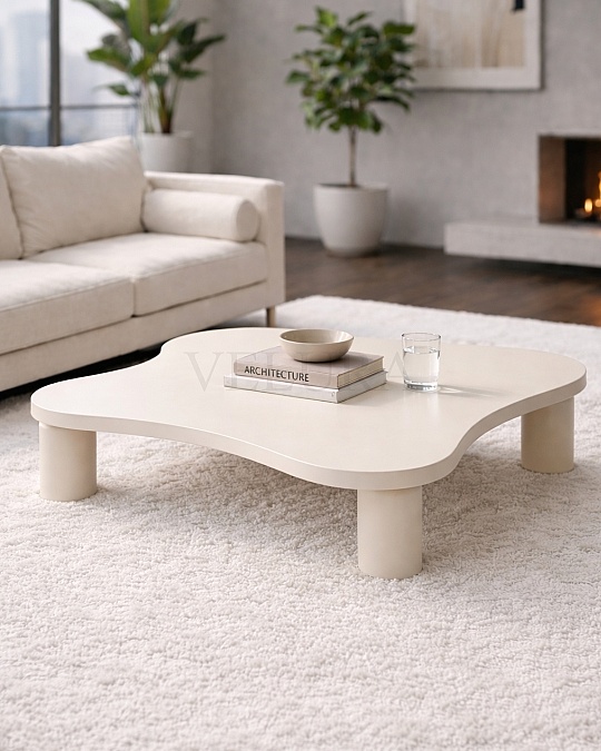 Kelebek Orta Sehpa - Krem