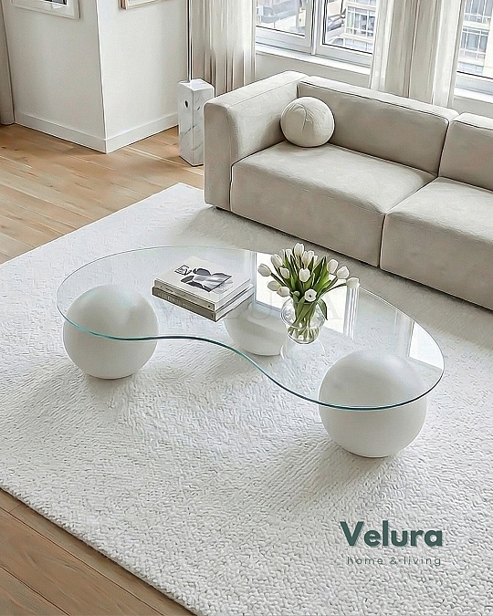 Küre Orta Sehpa - Beyaz