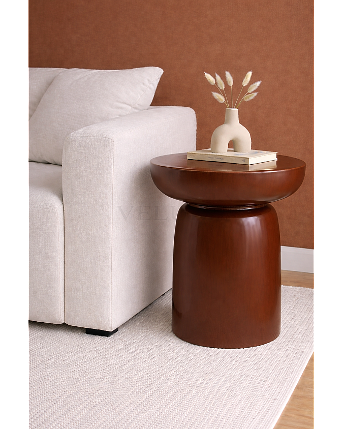 Fargo Mantar Yan Sehpa ceviz fiber 45x45x60 cm