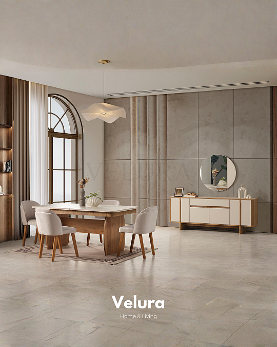 Eylül Yemek Takımı - Naturel ve Krem
