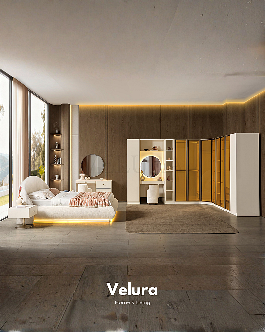 Marcel Yatak Odası Takımı -  Köşe Dolaplı