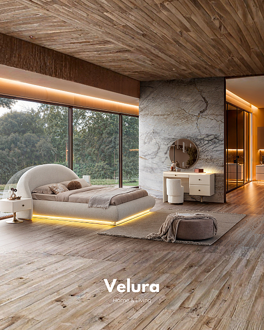 Marcel Yatak Odası Takımı -  5 Kapaklı Aynalı Dolap