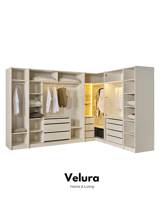 Bern 10 Kapaklı Köşe Dolap