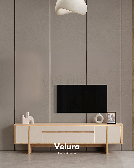 Eylül Tv Ünitesi - Naturel Meşe ve Krem