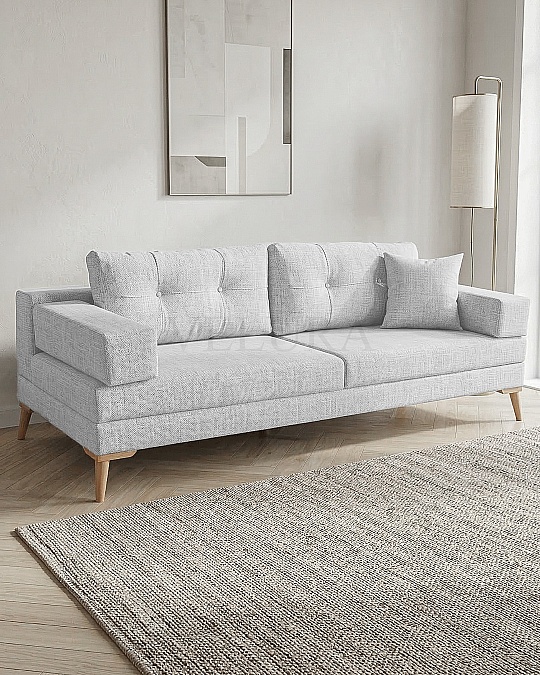 Zeri Açık Gri Puzzle Modüler Köşe Koltuk Takımı