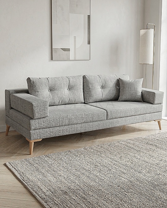 Zeri Gri Puzzle Modüler Köşe Koltuk Takımı