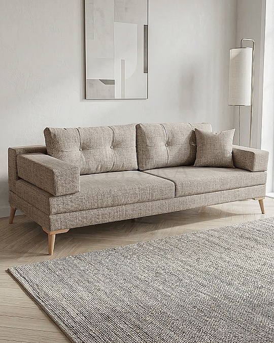 Zeri Sütlü Kahve Puzzle Modüler Köşe Koltuk Takımı