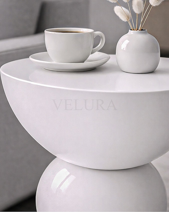 Maco Yan Sehpa beyaz ahşap modern yan sehpa 30x30x60