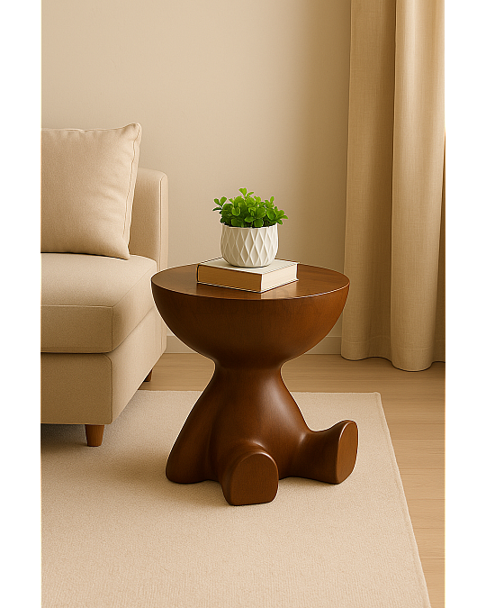 Ayıcık & Teddy Ceviz Yan Sehpa