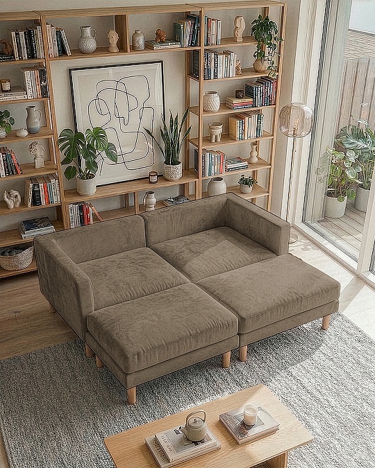 Armin Köşe Takımı - Kadife - Kahve Armin Köşe Takımı - Kadife - Kahve