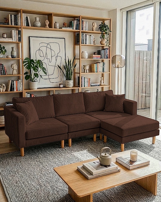 Armin Köşe Takımı - Kadife - Kiremit