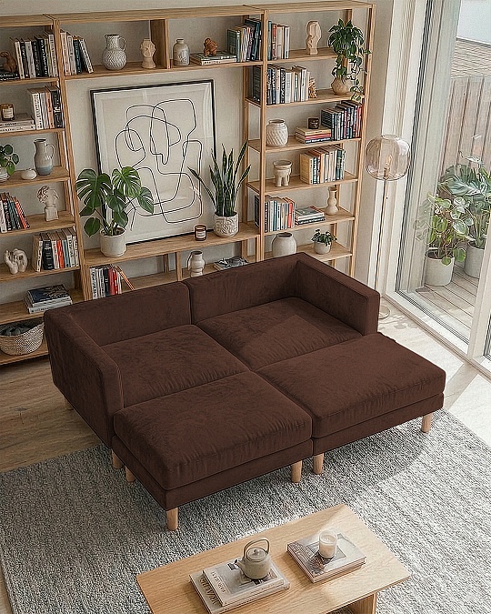 Armin Köşe Takımı - Kadife - Kiremit Armin Köşe Takımı - Kadife - Kiremit