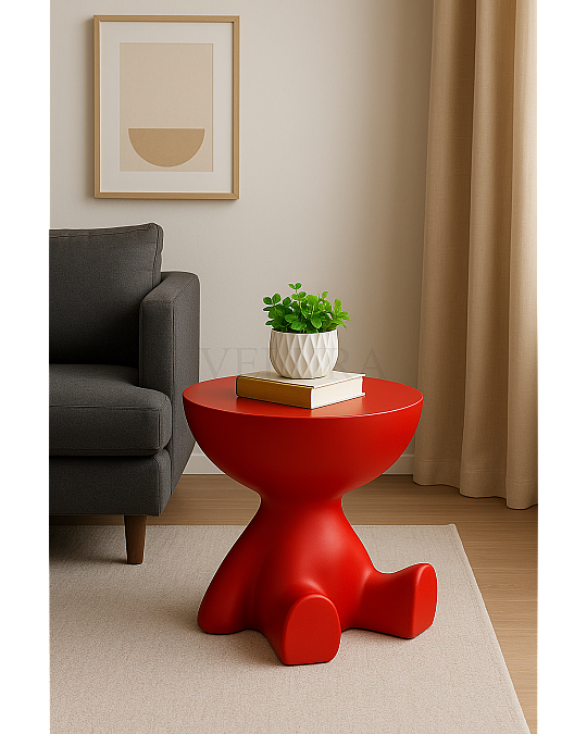 Ayıcık & Teddy Kırmızı Yan Sehpa