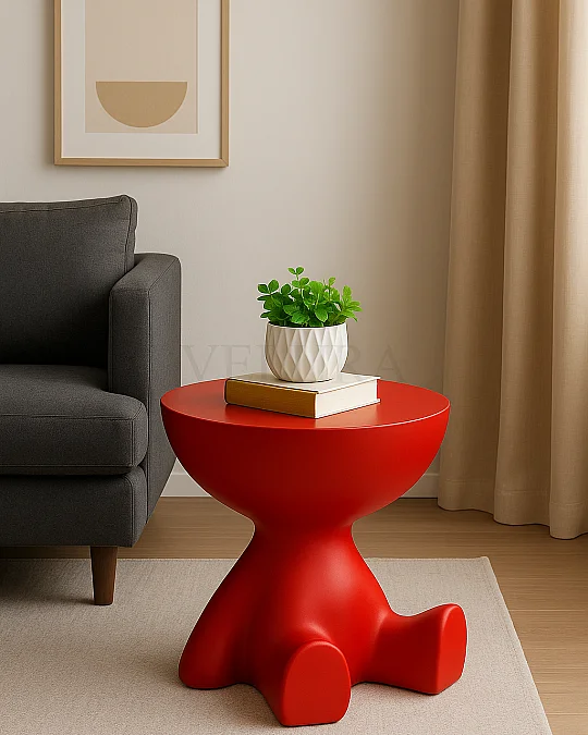 Ayıcık & Teddy Kırmızı Yan Sehpa