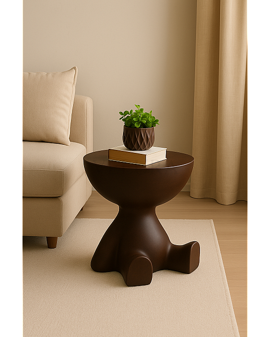 Ayıcık & Teddy Koyu Ceviz Yan Sehpa