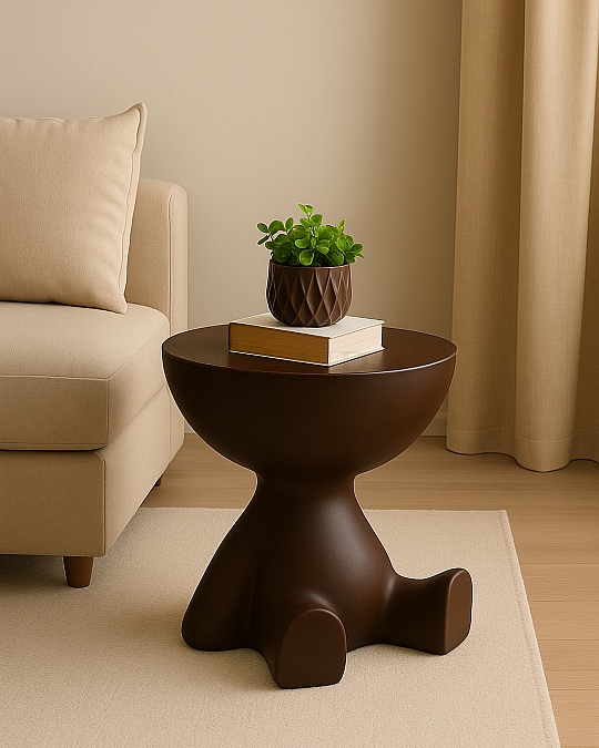 Ayıcık & Teddy Koyu Ceviz Yan Sehpa