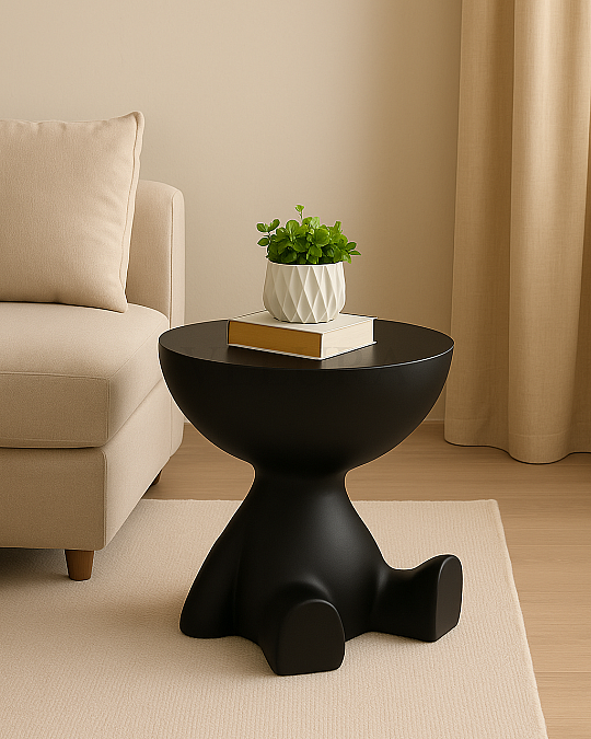 Ayıcık & Teddy Siyah Yan Sehpa