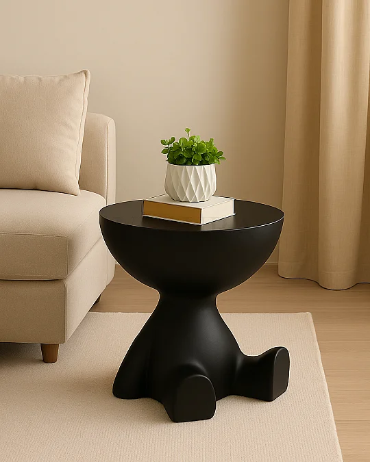 Ayıcık & Teddy Siyah Yan Sehpa