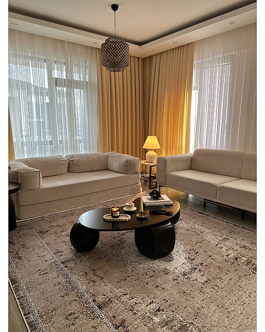 Zaro Düz Siyah Sehpa - Siyah Fasülye Mdf