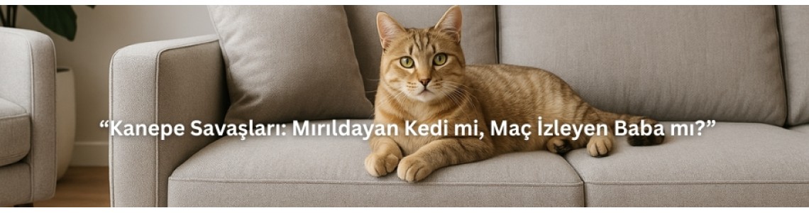 “Kanepe Savaşları: Mırıldayan Kedi mi, Maç İzleyen Baba mı?” “Kanepe Savaşları: Mırıldayan Kedi mi, Maç İzleyen Baba mı?”
