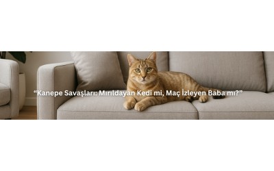 “Kanepe Savaşları: Mırıldayan Kedi mi, Maç İzleyen Baba mı?” “Kanepe Savaşları: Mırıldayan Kedi mi, Maç İzleyen Baba mı?”