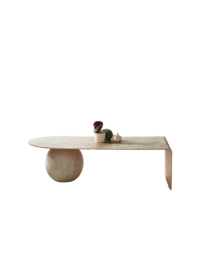 Pleks Desen MDF Top Ayaklı Orta Sehpa