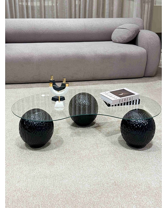 Küre Desenli Orta Sehpa - Siyah Küre Desenli Orta Sehpa - Siyah