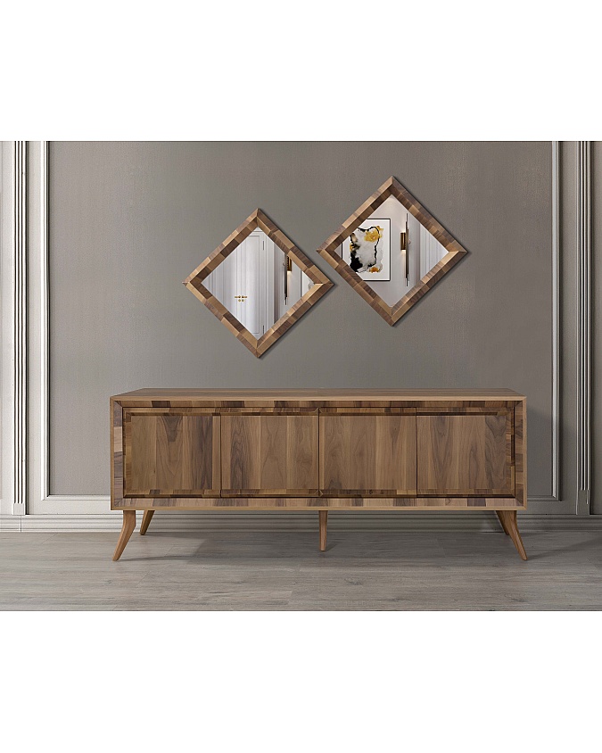 Marif ceviz desenli yemek odası konsolu