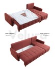 Orion Köşe Takımı - Bordo Orion Köşe Takımı - Bordo
