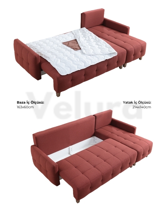Orion Köşe Takımı - Bordo Orion Köşe Takımı - Bordo