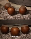 41 cm Ceviz Sehpa - Şeffaf Cam 41 cm Ceviz Sehpa - Şeffaf Cam