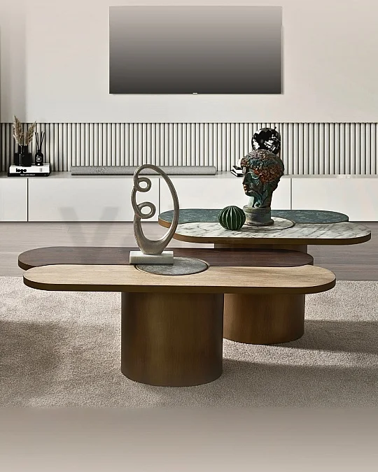 Madrid Traverten Desen Orta Sehpa