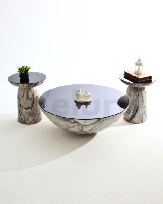 Silva Traverten Desenli Orta Sehpa