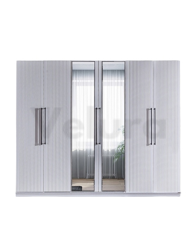 Velura Home Beyaz 6 Kapılı Dolap