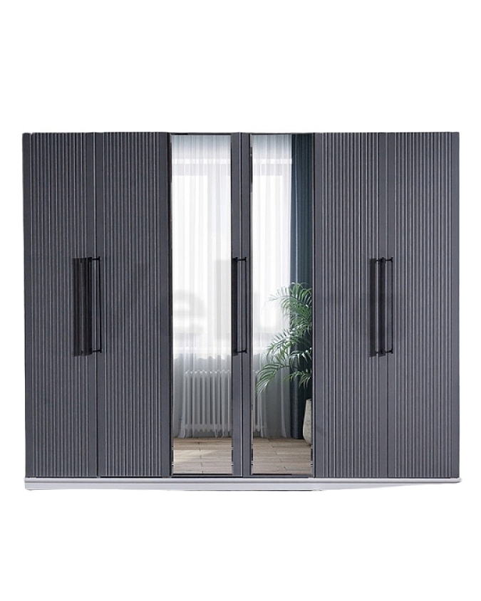 Aynalı Orta Kapaklı Modern Dolap