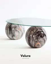 Küre Orta Sehpa - Dune - Şeffaf Cam