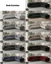 Zeri Gri Puzzle Modüler Köşe Koltuk Takımı 