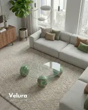 Küre Orta Sehpa - Jungle - Şeffaf Cam