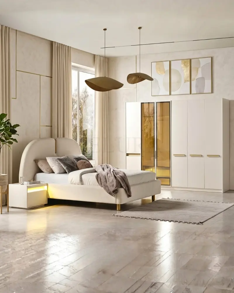 Bern Yatak Odası Takımı -  6 Kapaklı Dolap (Reflektif)