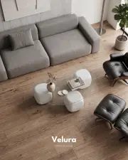 Küre Orta Sehpa - Beyaz Zar - Fasulye - Şeffaf Cam
