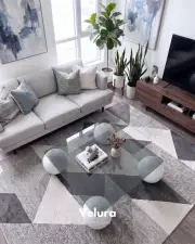 Küre Orta Sehpa - Beyaz Top - Kare - Füme Cam