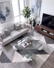 Küre Orta Sehpa - Beyaz Top - Kare - Füme Cam