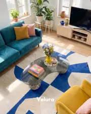 Küre Orta Sehpa - Bianca - Fasulye - Füme Cam