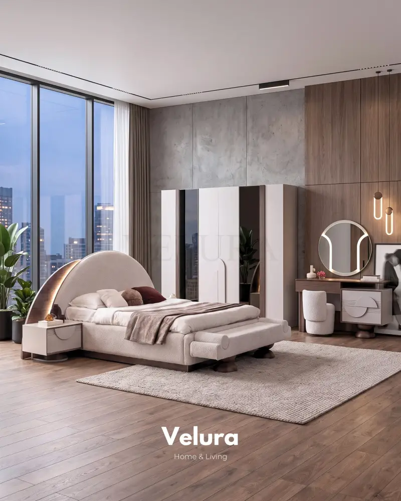 Estella Yatak Odası Takımı - 6 Kapaklı Gardırop