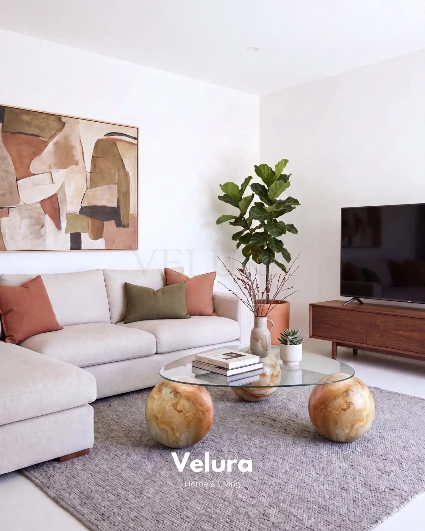 100x80 üçgen cam modern orta sehpa