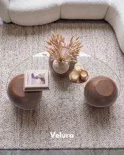 Küre Fiber Orta Sehpa - Ceviz