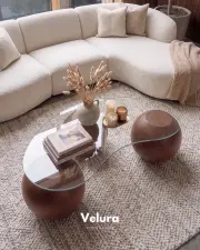 Küre Fiber Orta Sehpa - Ceviz