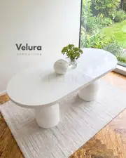 Lura Yemek Masası - Beyaz