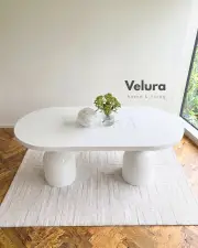 Lura Yemek Masası - Beyaz