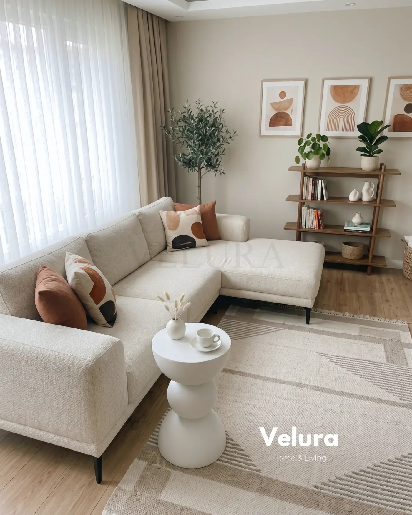 Maco Yan Sehpa beyaz ahşap modern yan sehpa 30x30x60